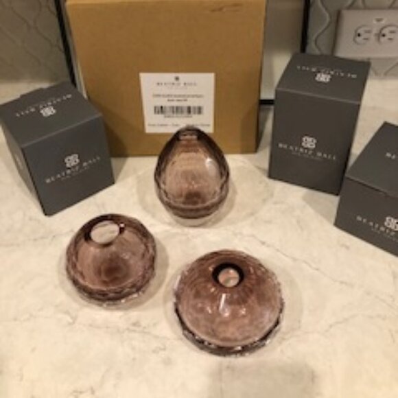 Beatriz Ball - Faceted Glass Bud Vases - Amethyst - Set of 3 - Picture 3 of 4